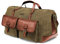 DRAKENSBERG Reisetasche 'Steve' - Canvas Weekender Herren und Damen mit Leder im Vintage-Abenteuer-Design, 60L - Oliv-Grün, DR00124