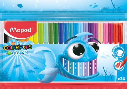 Maped Color'Peps Ocean Colouring Pens (Pack of 24) - Multicolour