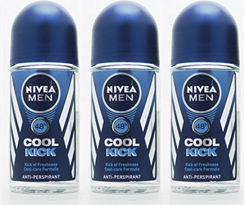 Nivea Men Roll On Cool Kick 50ml (3 Pack)
