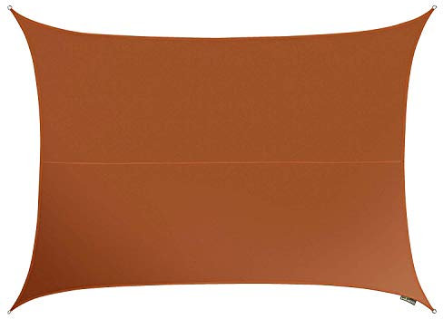 Kookaburra Waterproof Garden Sun Shade Sail Canopy in Terracotta 98% UV Block (4m x 3m Rectangle)
