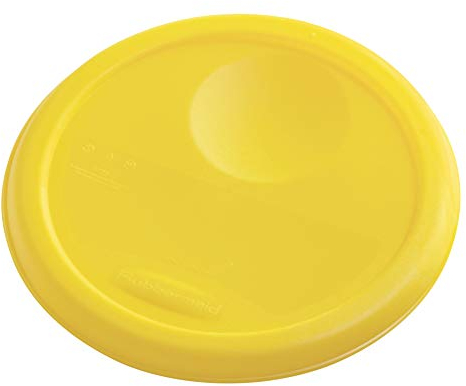 Rubbermaid Commercial Products FG572200YEL, Plastic Food Storage Container Lid, Round, Yellow, 3.8 L