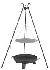WOK spécial brasero sur trépied Ø 56 cm + Brasero BALI 60 cm