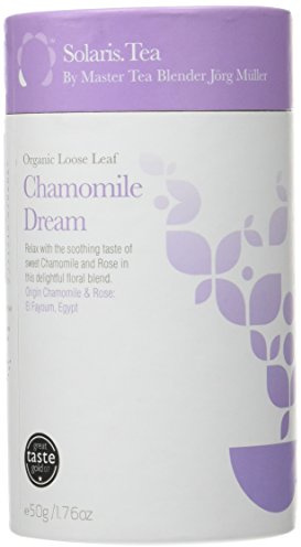 Solaris Tea Organic Loose Whole Leaf Chamomile Dream Herbal Blend 50 g