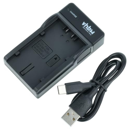 vhbw Micro-USB Ladegerät kompatibel mit Grundig BP-8 | BP-9, BP-10 für Kamera - Ladeschale + Micro-USB Kabel Ladeanzeige