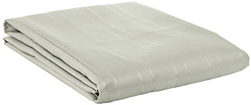 Emma Barclay Chequers - Jacquard Table Cloth in Silver - 63 (160cm) Round
