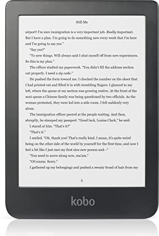 Kobo Clara HD | Liseuse eBook| Écran Tactile eInk Carta 6’’ Anti-Reflets | Luminosité Réglable et Température de Couleur | WiFi | Capacité 6000 eBooks