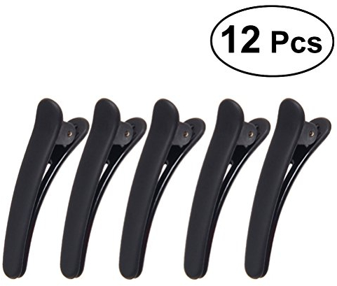 12pcs schwarze Haarnadeln Haarspangen Clamps Krokodil Haarspange Headwear für Mädchen Frauen (4,9 cm)