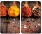 Allstar Coprifornelli in vetro Curry set 2 pezzi - Set di 2 coprifornelli per piani di cottura in vetroceramica, Vetro temperato, 30 x 0.8 x 52 cm, Multicolore