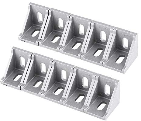 Aluminium 90 grad l Form Eckverbinder Klammer Rechtwinklig Klammer Befestigung 35x35mm 10 Stück