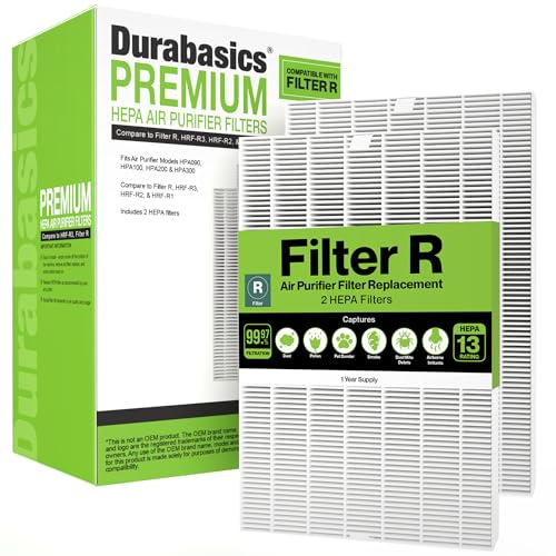 Durabasics 2-Pack HEPA Filter Replacement for Air Purifier, Compatible with Honeywell Filter R and HPA300