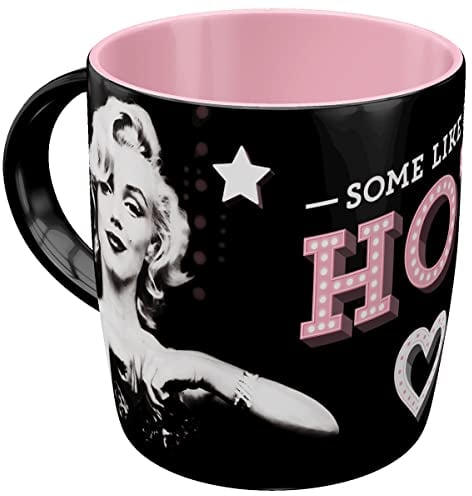 Nostalgic-Art Retro Kaffee-Becher, 330 ml, Marilyn – Some Like It Hot – Geschenk-Idee für Film-Fans, Original Lizenzprodukt (OLP), Keramik-Tasse, Vintage Design