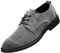 rismart Hombre Ante Oxford Semi Casual Zapatos de Cordones para Boda Trabajo Negocios(Gris,41 EU)
