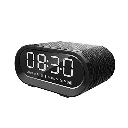 Wireless Charging Bluetooth Speaker, Smart Alarm Clock Multi-function Audio, black