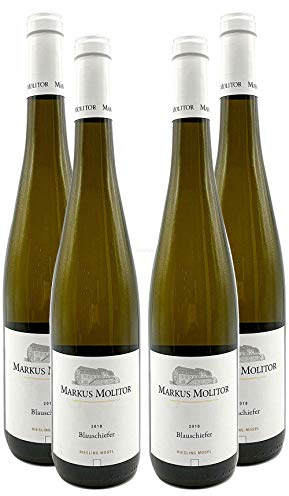 Markus Molitor - 4er Set Blauschiefer Riesling Mosel - Deutscher Qualitätswein 0,75L (11,5% Vol) -[Enthält Sulfite]