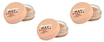 Maybelline New York Grundierung dream matte mousse 20 Cameo, 3er Pack (3 x 18ml)