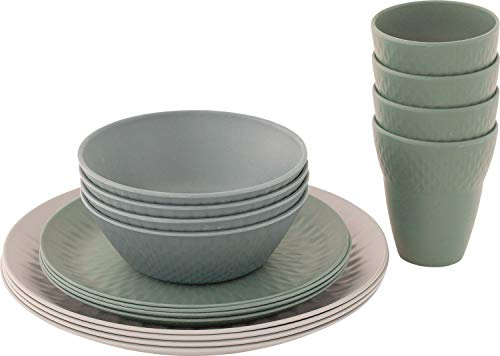 Outwell Tulip 4 Person Dinner Set ONE SIZE ASSORTED