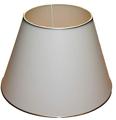 AbrilNON 45 x 25 x 29 cm E27 Compatible | Abat-jour Imitation Coton Écrù (Crème)