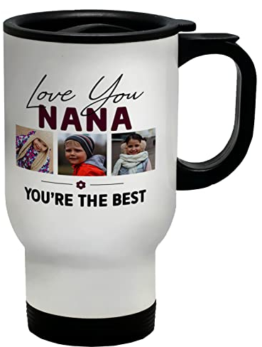Shopagift Personalised Photo Travel Mug Cup Love You Nana You're The Best