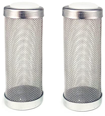 2 Stück Filter Guard, Edelstahlfilter Aquarium, für Schutz Fliessen Fisch Garnele(12mm, Silber)