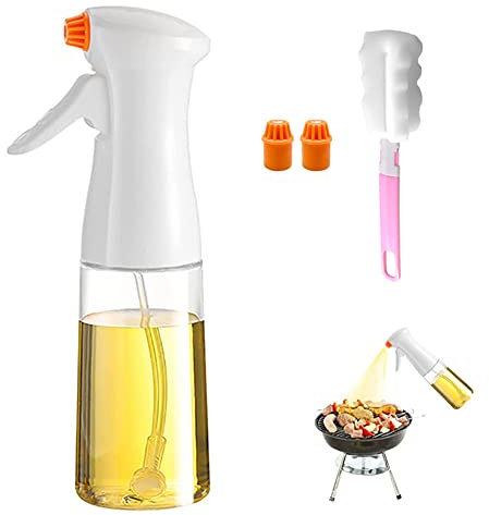 YGMXZL Kochen Sprühflasche,Multifunktional Ölsprüher Flasche,Transparent Öl Sprayer,Oil Spray Bottle Sprayer für Küche, Kochen, BBQ, Backen, Grillen, Braten (Weiß)