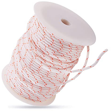 Mtanlo Recoil Starterseil Zugschnur 3,5 mm 100 Meter für Stihl Husqvarna Echo Poulan Homelite McCulloch Sears Craftsman Trimmer Edger Brush Cutter Rasenmäher Kettensäge