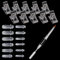 Set di Strumenti per l'estensione Unghie,120 pz Unghie Finte Nail System Form con scala graduata, 10pcs Clip trasparente per unghie,1 Pezzi Pennello Polygel a Doppia Estremità