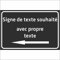 INDIGOS UG - Panneau avec flèche - TEXTE SOUHAITÉ - noir - Alu-Dibond 8 tailles - personnalisé avec texte - écriture - pour garage, hôtel, parking, école, carport, entreprise - individuellement