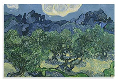 RFME Die Olivenbäume – von Vincent Van Gogh Malerei Kunstposter Poster Wandkunst Gemälde Leinwand Dekor Poster Kunstwerke 30 x 45 cm