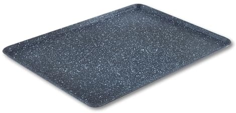 Scoville Expert Neverstick+ 35cm Baking Tray, Non Stick Oven Tray, Flat Baking Sheet, Thick Gauge Aluminium, 35cm x 25cm, Dishwasher Safe Bakeware, Rectangular Tray for Oven, Grey