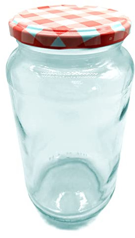 AC - Tarro Multiusos, Fabricado en Vidrio, Almacenamiento y conservación de Alimentos, Frutos Secos, Especias, 1 L, Ø 9 x 25,5