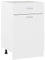 FIRBNUS Meuble de Cuisine Armoire de Plancher à Tiroir Blanc 50x46x81,5 cm Aggloméré Armoire de Rangement Grande Capacité Largement Utilisée dans Restaurants Hôtels Lieu de Travail