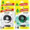 Arbre Magique Pop – Auto-Lufterfrischer – Ice Pine oder Green Mint, verschiedene Düfte – Packung mit 2 Stück + Duft Fresh Musk, weicher und frischer Duft, 2 Stück