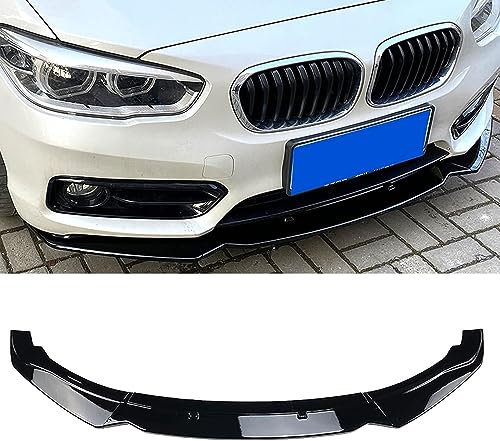 Auto Frontlippe Frontspoiler für BMW 1 Series F20 F21 116i 118i 120i 2015-2019,Frontlippe Spoiler Protector Car Styling Karosserie-Anbauteile, A/Black