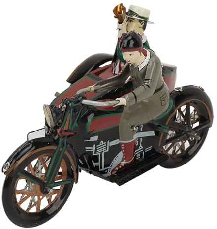 SUNGOOYUE 3-rädriges Motorrad-Aufziehspielzeug, Blechspielzeug, Handgefertigt, Sammlerstück, Nostalgisches Thema, Personalisierte Ornamente, Kreative Geschenke, Vintage, Intimes