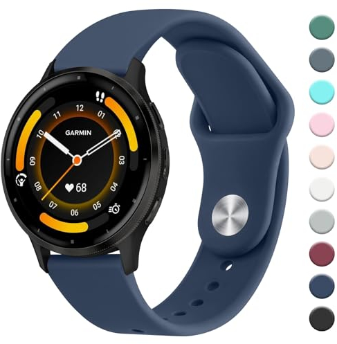Oumida für Garmin Venu 2 Armband/Garmin Venu 3 / Garmin Vivoactive 4 45mm Armbänder Damen Herren, 22mm Silikon Uhrenarmband Classic Sport Ersatzarmband für Garmin Forerunner 255/265/ 745/255 Music