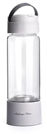 2VABU Botella Agua Hidrogenada con Tecnología SPE y PEM, Generador de Agua de Hidrógeno en Minutos, Auto limpieza, Manguera Nasal, Portátil para el Gimnasio y Oficina, 400 ml (Molecular Sport, Blanca)