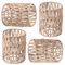 Abat-jour en rotin - Petit abat-jour de rechange - Accessoire pour lampe de table, lampadaire suspendu, lanterne, pour gâteau, salle à manger, bar, salon (1)
