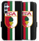 DeinDesign Klapphülle kompatibel mit Samsung Galaxy A54 5G Handyhülle aus Kunst Leder schwarz Flip Case FC Augsburg FCA Offizielles Lizenzprodukt