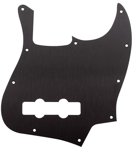 Musiclily Ultra 10 Löcher Anodized Aluminium J-Bass Schlagbrett Schwarz | für Fender American Standard Jazz Bass