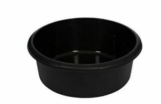 Vision4ever 1Pcs Black 8 litres Plastic Large Round Bowl Washing Up Basin Sink Tidy Kitchen Basin Sink Tidy for Home and Kitchen