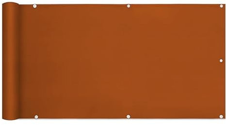 Planesium Brise-vue pour balcon, 90 cm x 210 cm, orange, revêtement de balcon, protection UV, bordure de balcon, pour terrasse, jardin, clôture, protection contre le vent