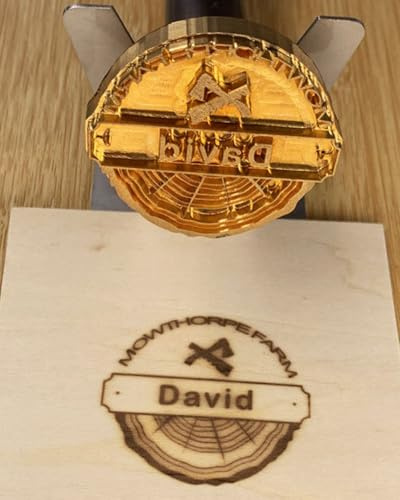 Brandeisen für Holz, personalisiertes Logo, Hitzestempel für Holzbearbeitung, Lederhandwerk, BBQ (3,81 cm)