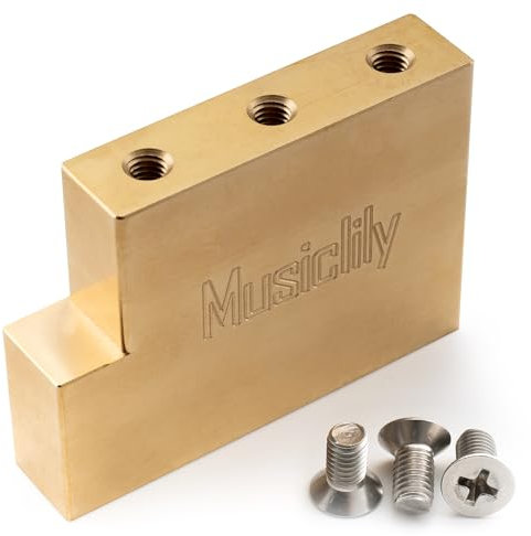 Musiclily Ultra 42mm Messing Tremolo Block für E-Gitarre Floyd Rose Locking Tremolo Brücke