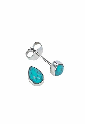 925 Silber Damen Ohrstecker | echtes Silber, verschiedene echte Steine zur Auswahl, handarbeit aus Indien, im Geschenkbeutel