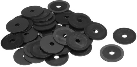 QUARKZMAN 40 Pcs Arandelas Planas, Pasacables de Nylon M8 8Mm Id 40Mm Od 2Mm de Espesor Arandelas Plástico para Juntas de Hojas de Goma de Fijación Espaciador Sellado Anillo, Negro