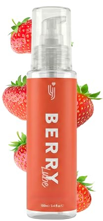 Loving Joy Strawberry Flavoured Lube 100ml, Edible Lubricant, Lubricants & Licks, Sugar-Free, Water Based, Strawberry Flavour