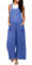 FEOYA Salopette Femme Enceinte Grossesse Jambe Large Maternité Combinaison Amples Pantalon à Bretelles Bleu XL