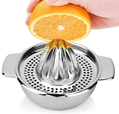 Manuelle Edelstahl-Zitruspresse 400ml – Für Zitronen, Orangen & Grapefruits,Saftpresse Zitronenpresse Lemon Squeezer,Spülmaschinengeeignet
