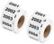 QUARKZMAN 2 Rollen Zahlen Aufkleber, 2001-3000 Number Stickers Nummern Aufkleber Selbstklebende Zahlen Klein 7 * 10mm Weiß