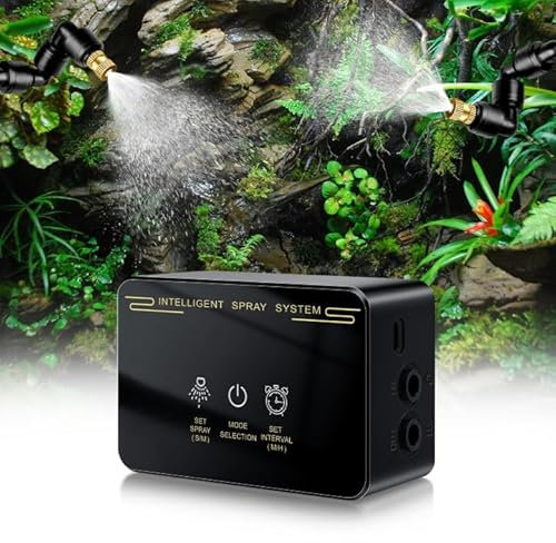 Beregnungsanlage Terrarium, Luftbefeuchter Terrarium 2025 Neue Manuelle Version Terrarium Luftbefeuchter Präzisionskupferdüse Kann um 360° Gedreht Werden